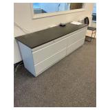 Side-by-side horizontal 2-drawer filing cabinet