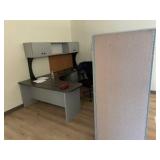 Desk, Chair and cubicle
