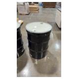 (2) Uline Lined Lever-Lock Steel 55-gallon drums