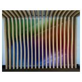 Decorative Acoustic Slat Wall with lighting.