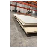 Melamine-laminated particle board  8’ x 5’ 3/4” and 10’ x 5’ 3/4”