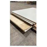 Melamine-laminated particle board  8’ x 5’ 3/4” and 10’ x 5’ 3/4”