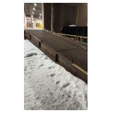 Dock loading ramp w serrated grating. 38’ L x 8’ W