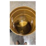 (2) Uline Lined Lever-Lock Steel 55-gallon drums