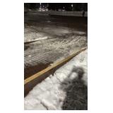 Dock loading ramp w serrated grating. 38’ L x 8’ W