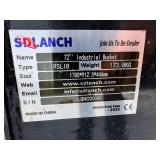 SDLANCH 72" Skid Steer Bucket, Industrial/Teeth (IRSLIB)