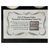 1921 Morgan Dollar Variety Set
