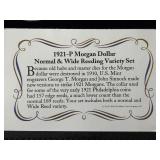 1921 Morgan Dollar Variety Set