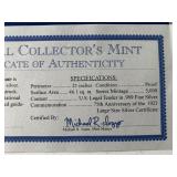 .999 Fine Silver Foil $1 Dollar Silver Certificate Commemorative