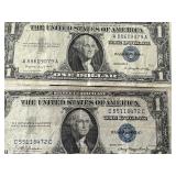 Blue Seal $1 Dollar Silver Certificates
