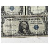 Blue Seal $1 Dollar Silver Certificates