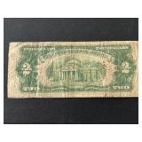 1928 D Red Seal $2 Dollar Note