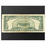 1953 B Red Seal $5 Dollar Note