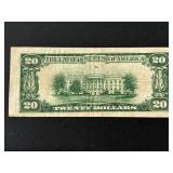 1934 A Green Seal $20 Dollar Federal Reserve Note