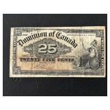 1900 Canada 25 Cent Paper Currency