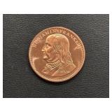 1 Ounce .999 Fine Copper Round Don