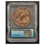1 Ounce .999 Fine Copper 1921 Peace Design ICG