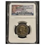 2008 South Africa Nelson Mandela 5 Rand NGC MS65