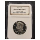 1991-S Kennedy Half Dollar Proof NGC PF70 Ultra Cameo