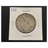 1918 Walking Liberty Half Dollar