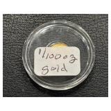 1/100th Ounce .999 Fine Gold Round