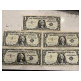 Blue Seal $1 Dollar Silver Certificates