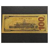 24K Gold Foil $100 Dollar Note Trump