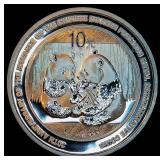 Scarce 2009 10 Yuan, 1oz 999 30th Anniversary China Minting of Precious Metal Coins - 30k mintage