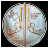 Mint Error, 1oz 999 "Guns Up" Silver Round - Stamped as 1/2oz