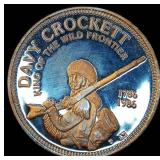 1986 GSM Davey Crockett 1oz 999 Silver Round