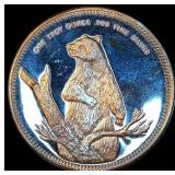 1986 GSM Davey Crockett 1oz 999 Silver Round