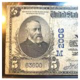 1902 $5 Minneapolis Northwest National Large Bank Note VG/F