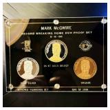 1998 Proof Mark McGwire Record Home Run Coin Set, Includes (2) 1oz 999 silver rounds, 1,988 Minted