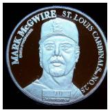 1998 Proof Mark McGwire Record Home Run Coin Set, Includes (2) 1oz 999 silver rounds, 1,988 Minted