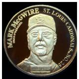 1998 Proof Mark McGwire Record Home Run Coin Set, Includes (2) 1oz 999 silver rounds, 1,988 Minted