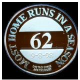 1998 Proof Mark McGwire Record Home Run Coin Set, Includes (2) 1oz 999 silver rounds, 1,988 Minted