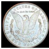 AU/AU+ 1878 S Morgan Silver Dollar, Reverse Die Break