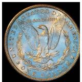 Uncirculated 1900-O Morgan Silver Dollar, Original Surfaces w/Full Luster & Slight Bronze Toning