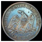 F+/VF 1844 Seated Liberty Half Dollar, Original Surfaces