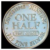 1/2oz 999 Silver Sunshine Minting Round