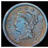 XF 1853 Braided Hair Large Cent, Original Surfaces