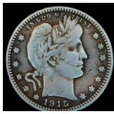 1915 Barber Quarter, VG+/F, Original Surfaces