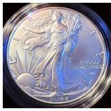 Better Date, Burnished 2022-W 1oz Silver Eagle w/Sleeve, Box & COA, Mint Fresh