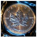 Mint Sealed 1oz 1989 $5 Canada 9999 Maple Leaf, Better Date