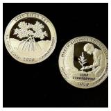 (2) Proof 2020-S .999 Fine ATB Quarters, .448 oz Total ASW