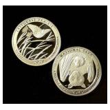 (2) Proof 2020-S .999 Fine ATB Quarters, .448 oz Total ASW