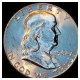 Uncirculated, 1962-D Franklin Half Dollar, Original Surfaces w/Full Luster