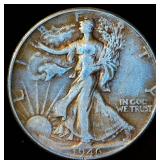 1946 Walking Liberty Half Dollar, XF, Original Surfaces