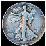 Key Date 1938-D Walking Liberty Half Dollar, VG+/F