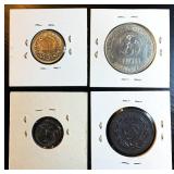 Collection of (4) Higher Grade, Tougher Find World Coins